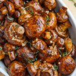 Easy & Delicious Balsamic Soy Roasted Garlic Mushrooms