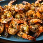Grilled garlic and herbs shrimp