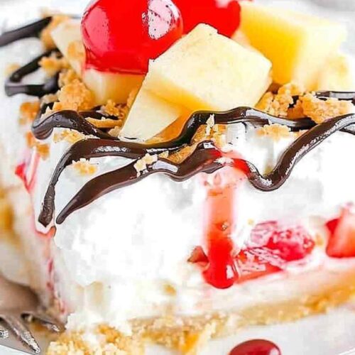 No Bake Banana Split Dessert