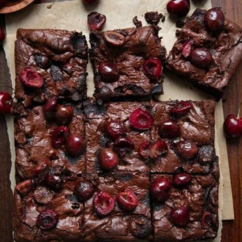 Roasted Cherry Brownies