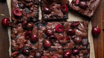 Roasted Cherry Brownies