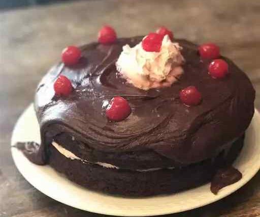 Chocolate Cherry Ice Cream Cake