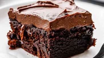 Chocolate Depression Cake with Chocolate Frosting