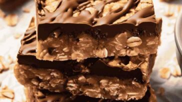Chocolate Peanut Butter Oatmeal Bars