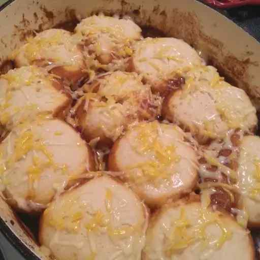 Cowboy Casserole with Biscuits