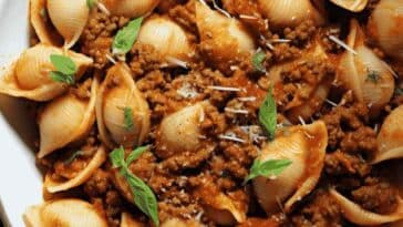 Pasta Shells With Ground Beef