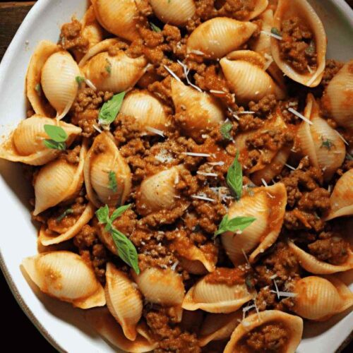 Pasta Shells With Ground Beef