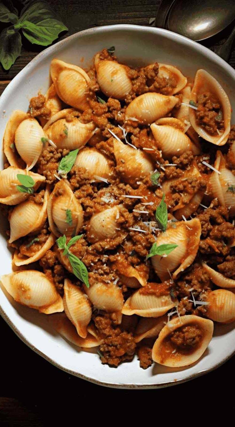 Pasta Shells With Ground Beef