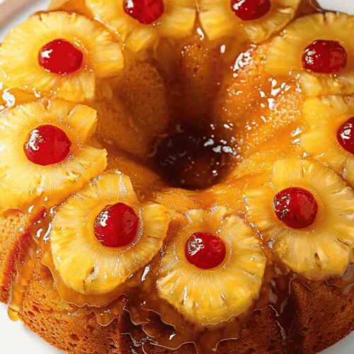 Pineapple Upside Down Bundt Cake