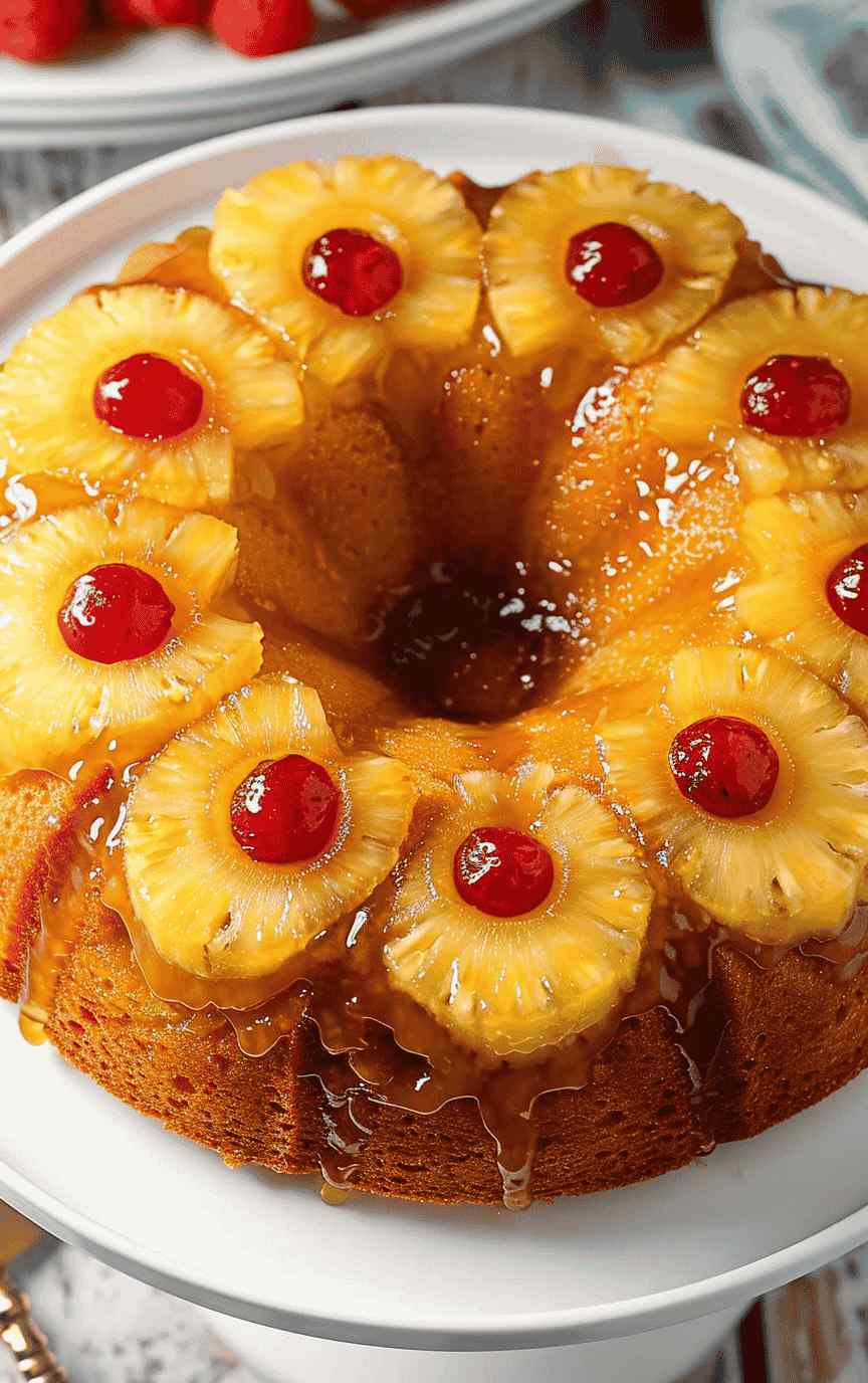 Pineapple Upside Down Bundt Cake