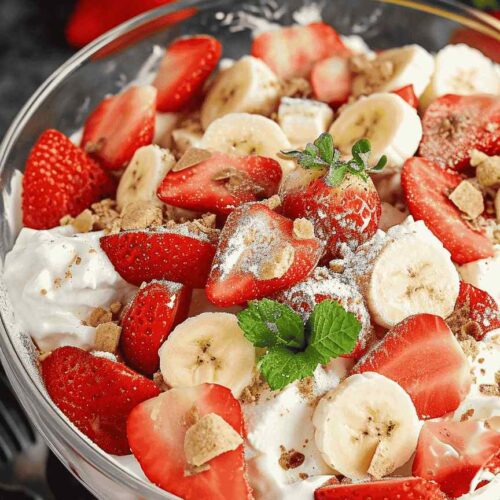 Strawberry Banana Cheesecake Salad