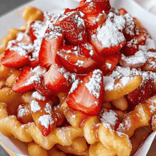 Strawberry Funnel Cake Fries
