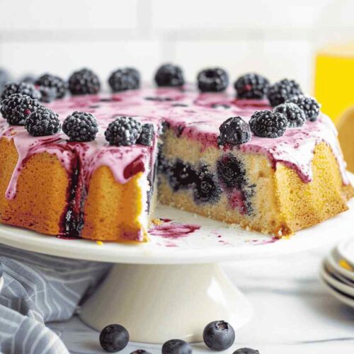 VEGAN BLUEBERRY LEMON CAKE