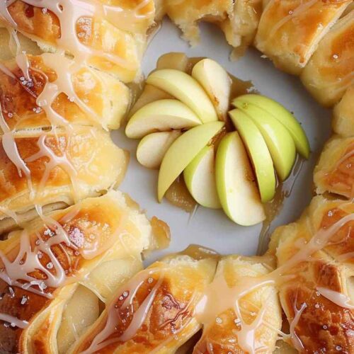 caramel apple cream cheese crescent ring