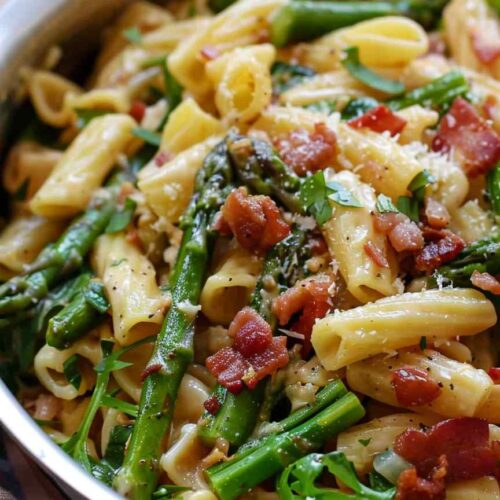 BACON ASPARAGUS CAJUN PASTA