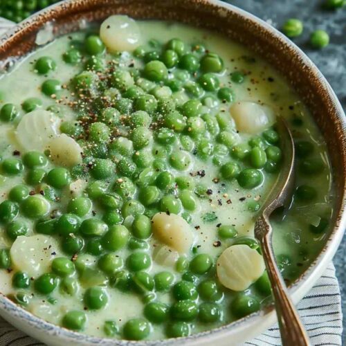 CREAMED PEAS WITH PEARL ONIONS