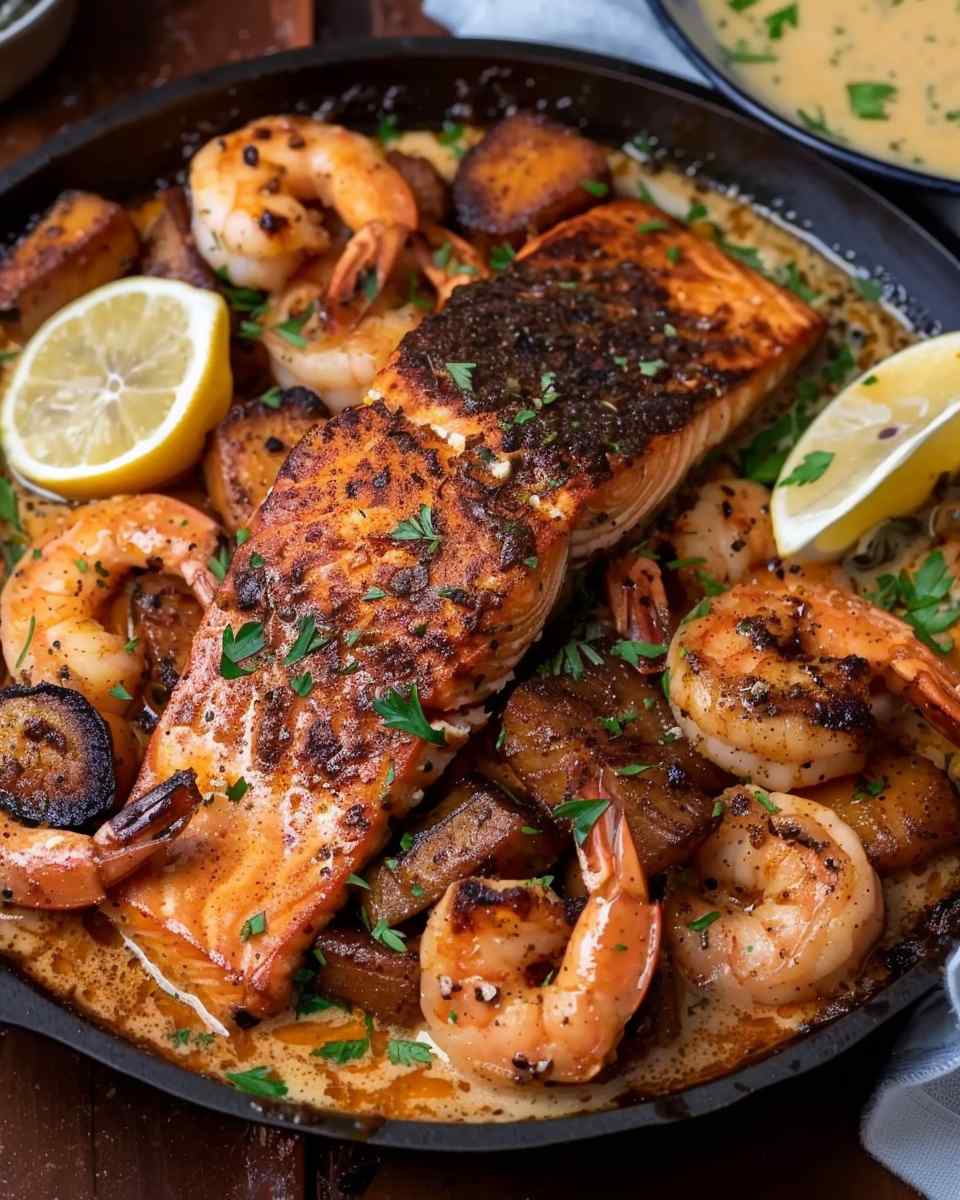 Cajun Salmon and Shrimp Cajun Salmon and Shrimp