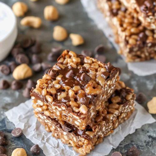 Chocolate Peanut Butter Rice Krispie Treats