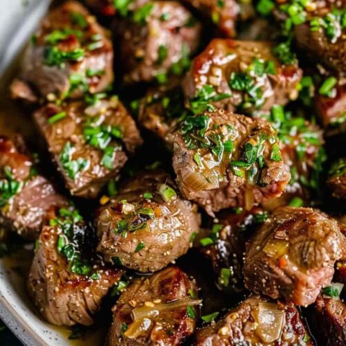Garlic butter steak bites