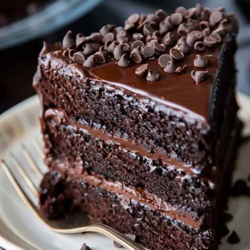 Moist Triple Layer Chocolate Cake