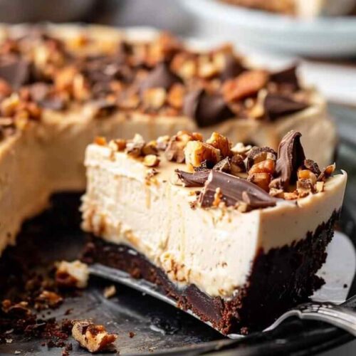 No Bake Buckeye Cheesecake