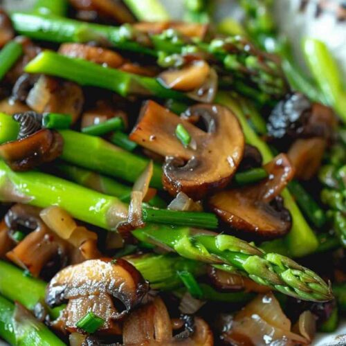 Sautéed Asparagus And Mushrooms