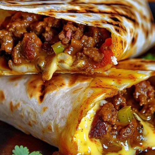 Sloppy Joe Grilled Burritos