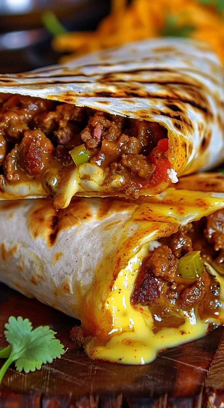 Sloppy Joe Grilled Burritos