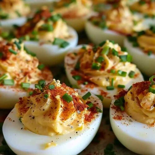 Smoked deviled eggs