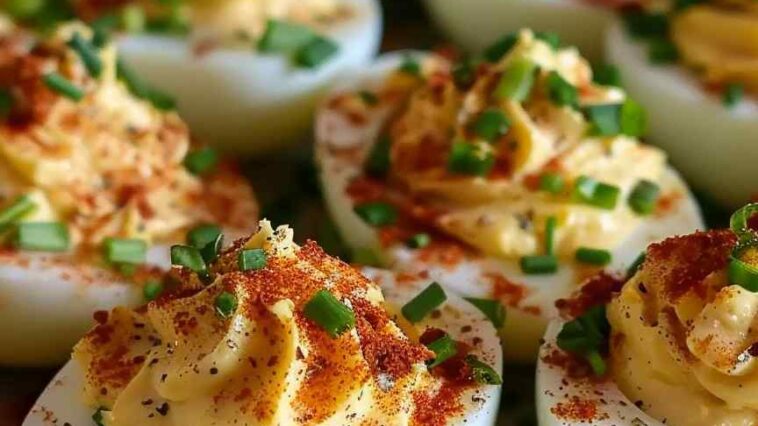 Smoked deviled eggs