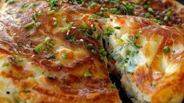 Vegetables and cheese pancake