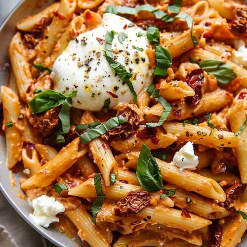 creamy tomato burrata pasta