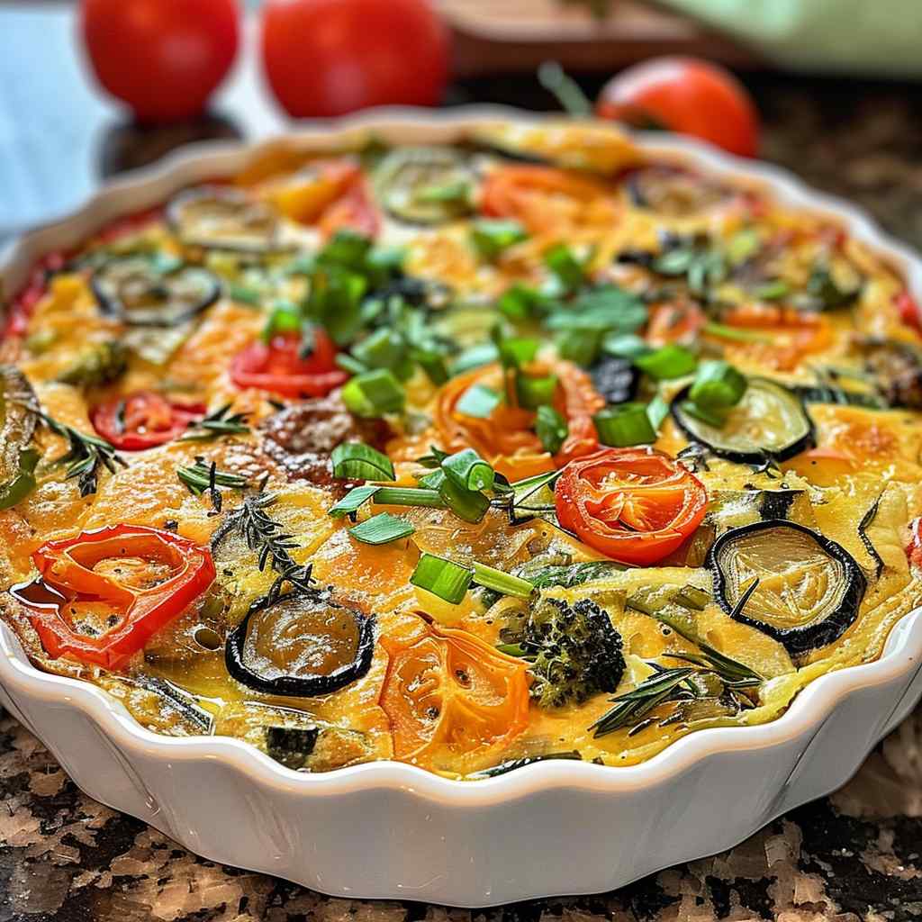 CRUSTLESS GARDEN VEGETABLE QUICHE