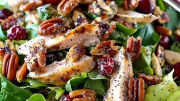 Cranberry Pecan Chicken Salad with Poppy Seed Dressing
