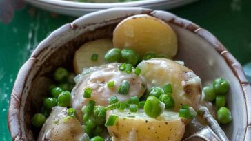 Creamed New Potatoes and Peas