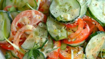 Creamy Cucumber Tomato Salad