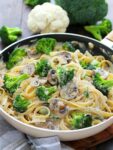 Creamy Mushroom and Broccoli Tagliolini