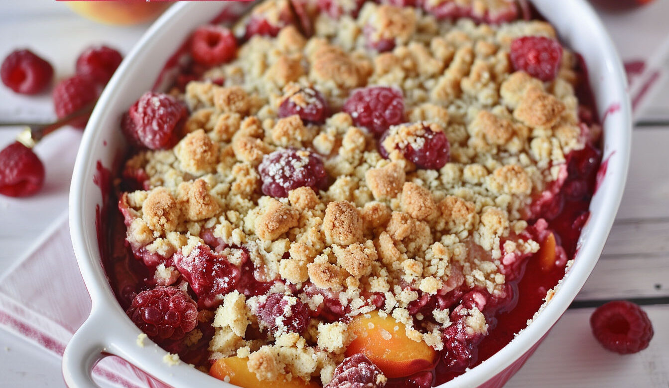 Raspberry Peach Crumble