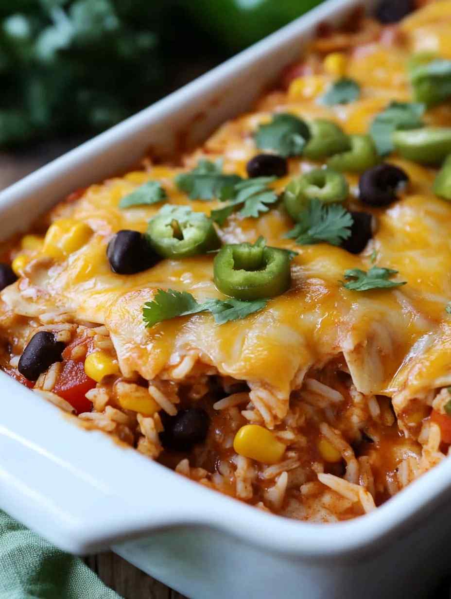 Chicken Enchilada Casserole with Rice