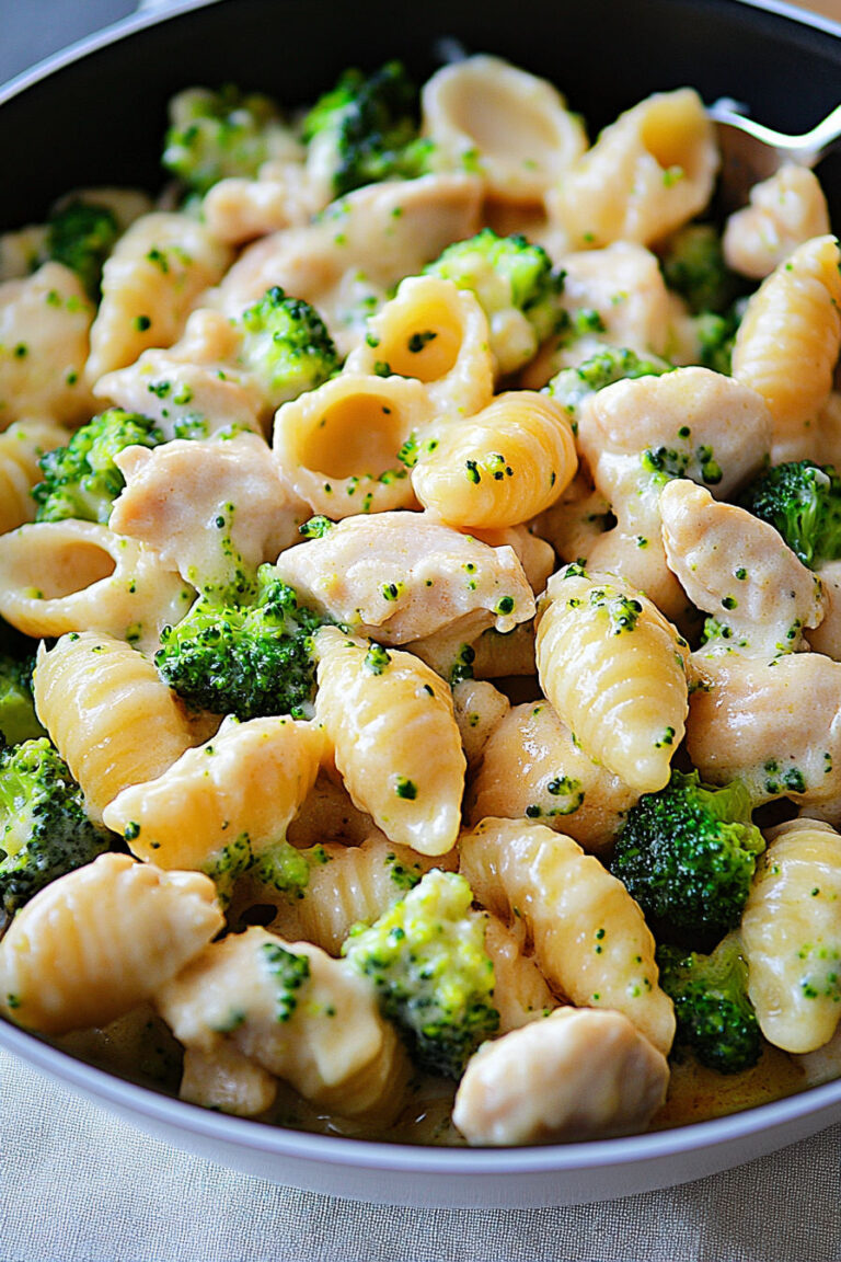 Cheesy Chicken & Broccoli Shells