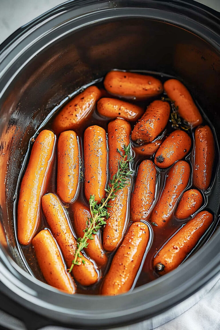 Crockpot Carrots with Maple Glaze