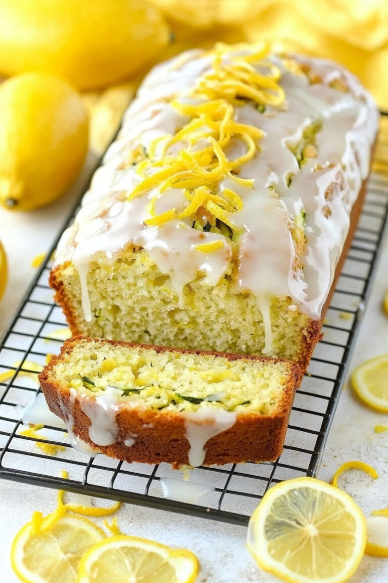 Lemon Zucchini Bread with Lemon Glaze