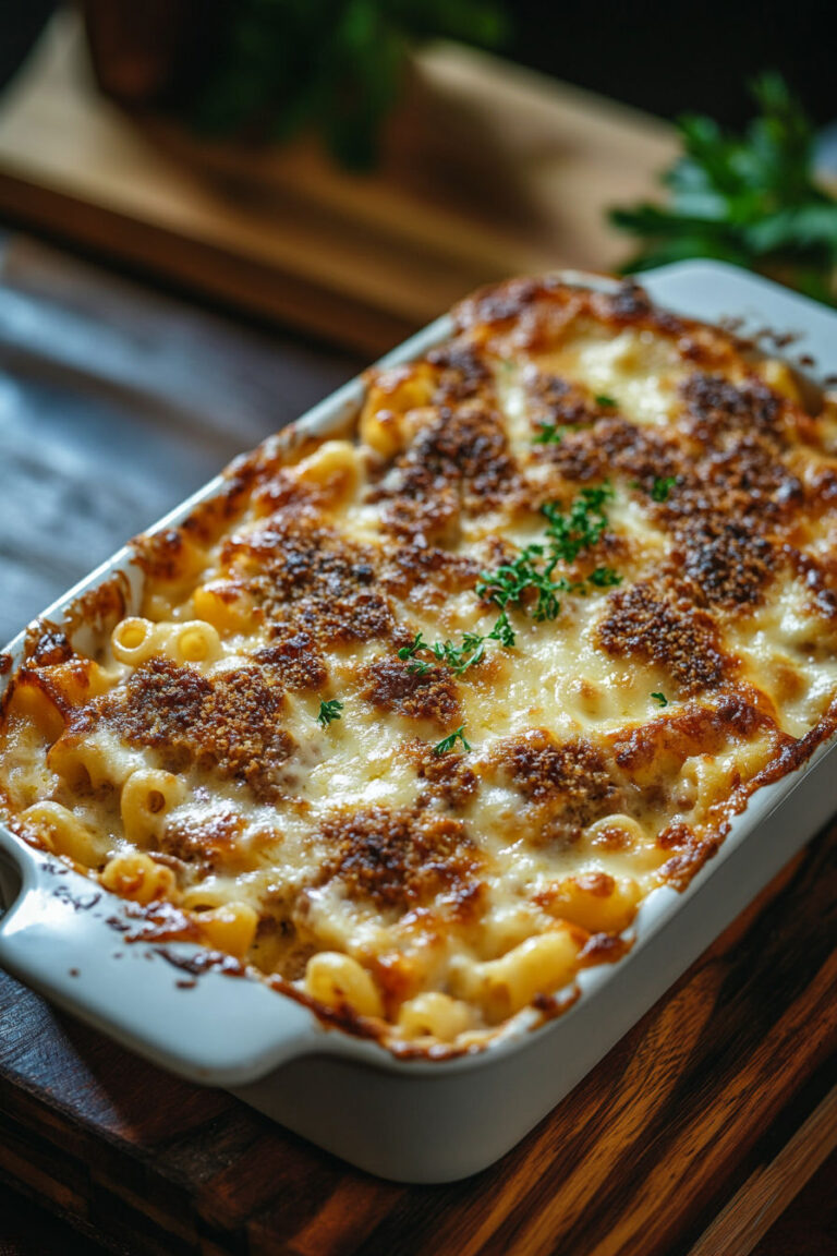 Mac and Cheese Meatloaf Casserole