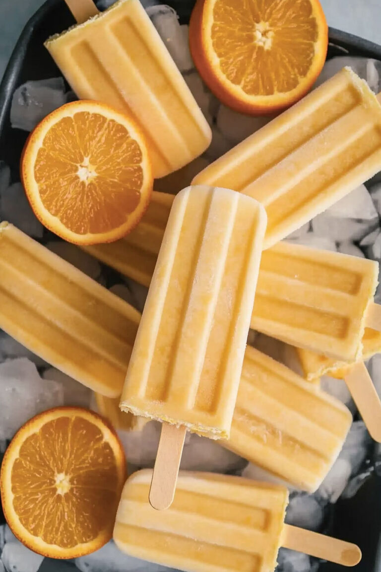 Orange Creamsicle Popsicles