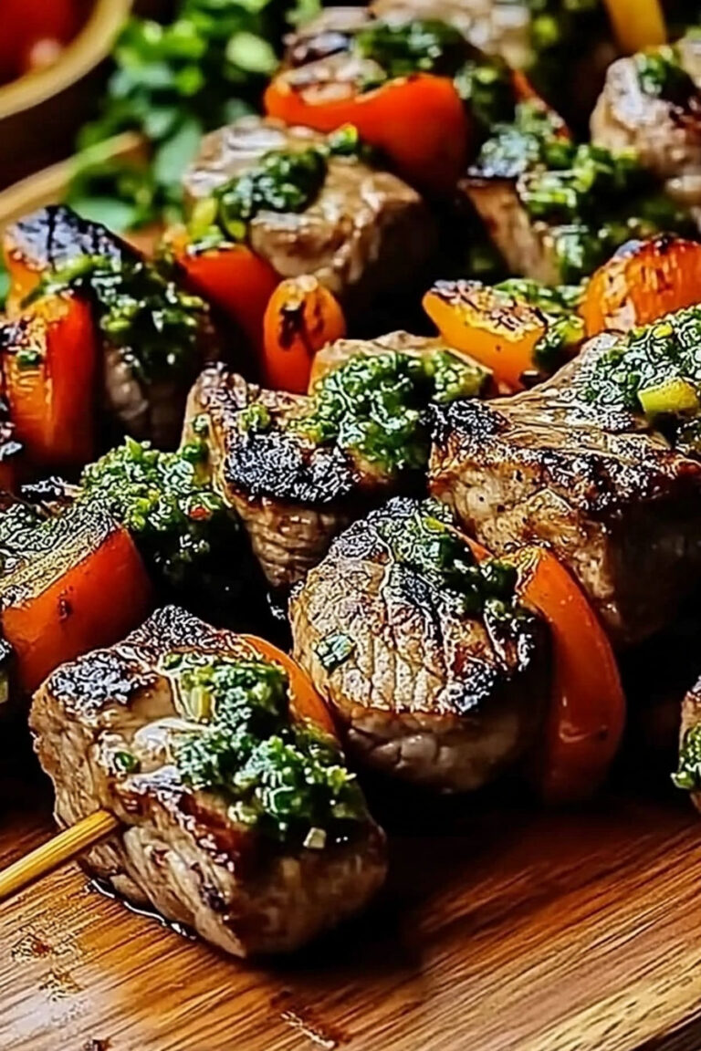 Sizzling Skewers: Surf & Turf Meets Chimichurri