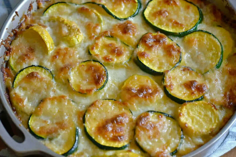 Zucchini and Yellow Squash Au Gratin