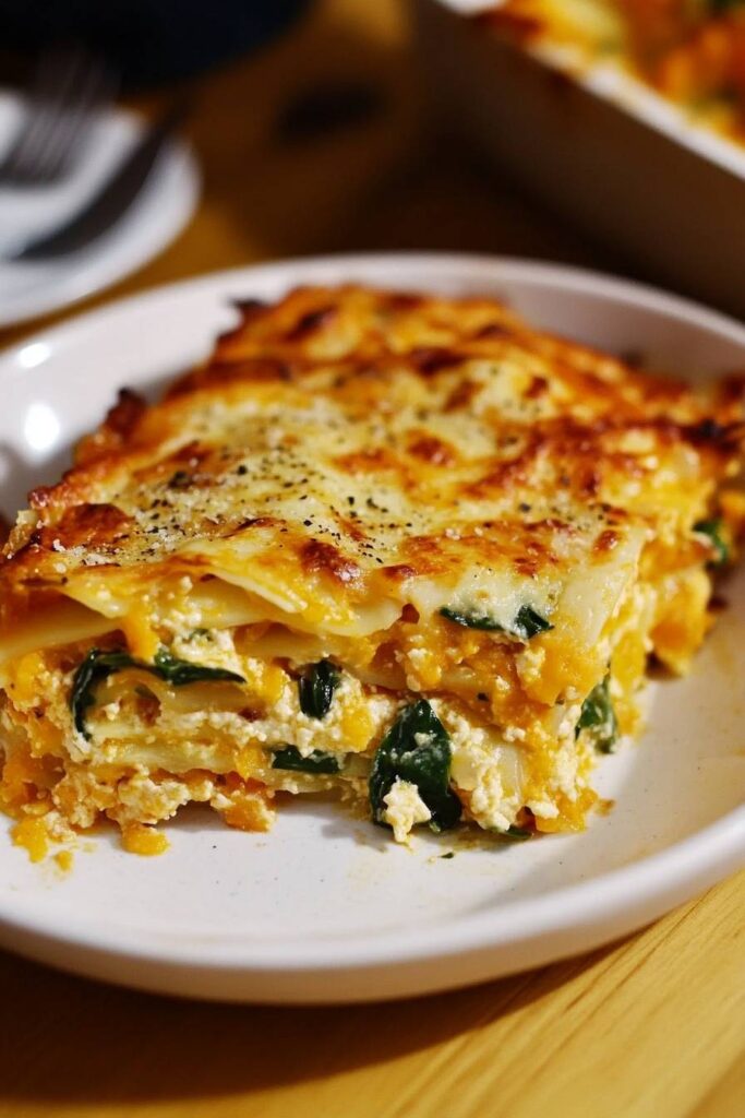 Butternut Squash and Spinach Lasagna