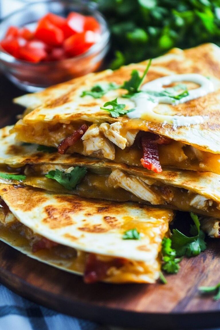 Chicken, Bacon and Ranch Quesadillas