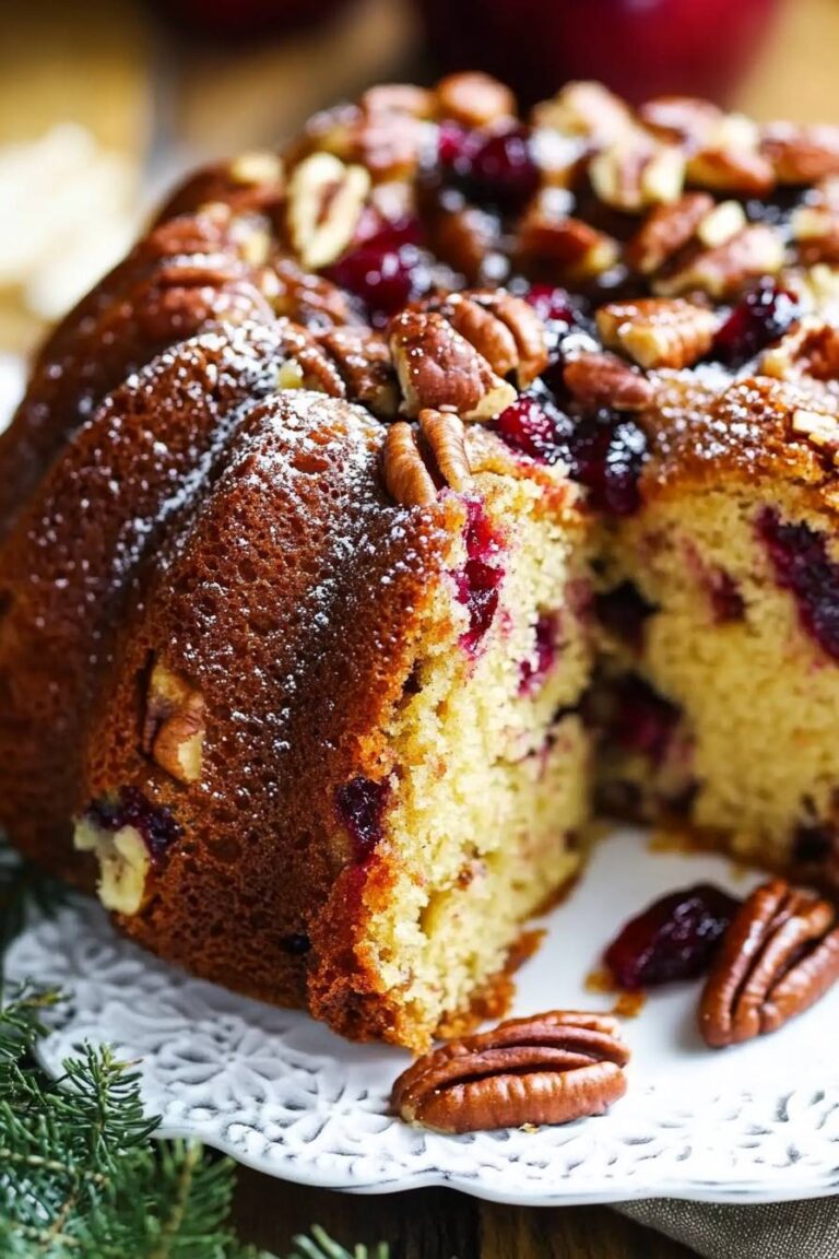 Cranberry Apple Pecan Bundt Cake