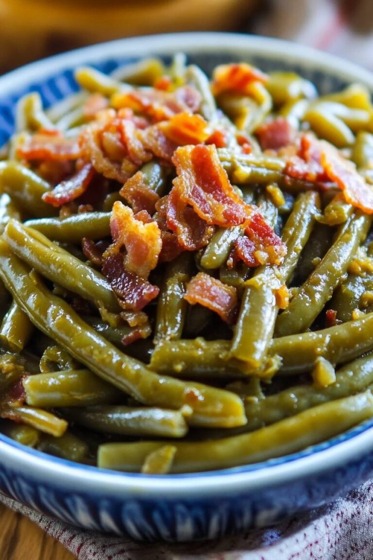 Crock Pot Buttery Bacon Green Beans